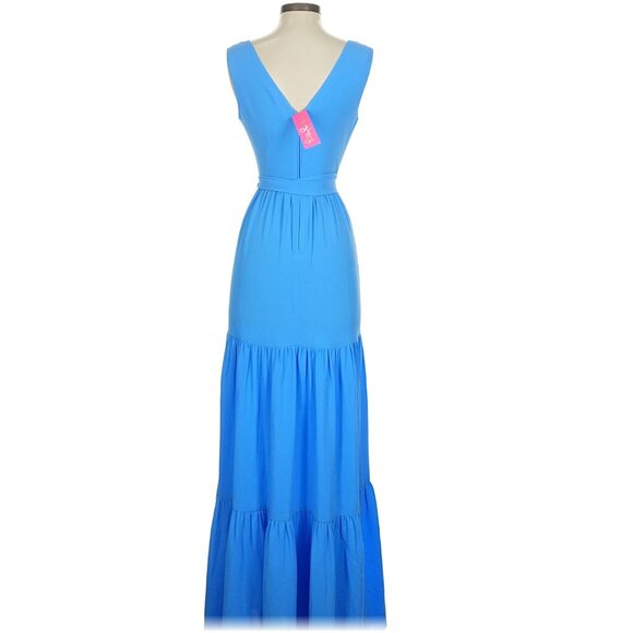 NWT Lilly Pulitzer Maurine Maxi Dress in Blue Thistle - Picture 7 of 13